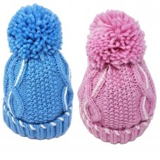 KIDS215: Baby Chunky Knit Beanie Hat (6-18 Months)